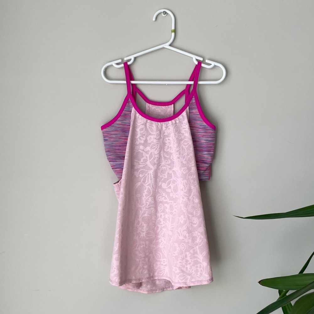 Triple Flip Girls Pink Gymnastics Top